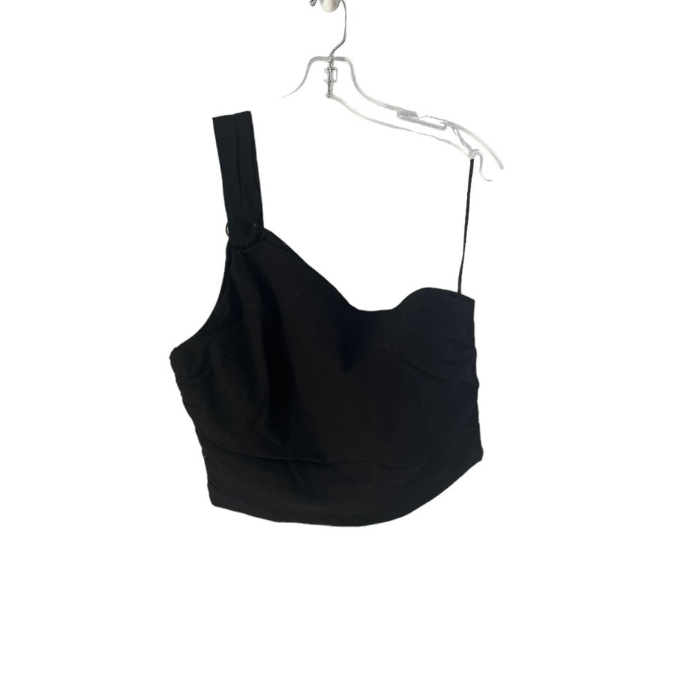 NWT Zara One Shoulder Strap Black Top M